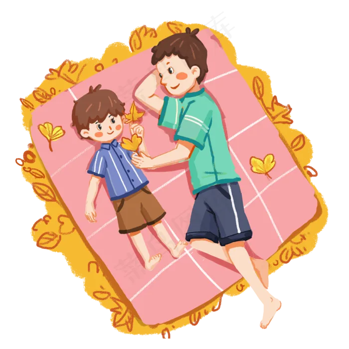 24节气立秋节卡通套图1(2000X2000(DPI:300))psd模版下载