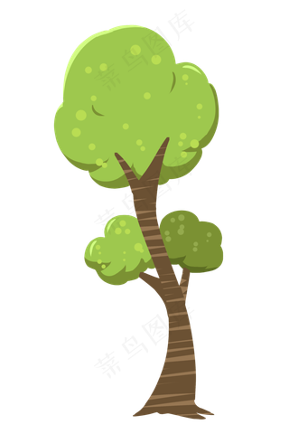 春天环保绿色树木