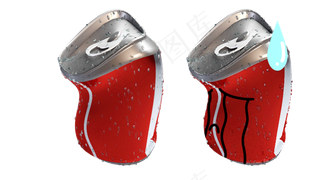 大暑热融化的可乐瓶易拉罐