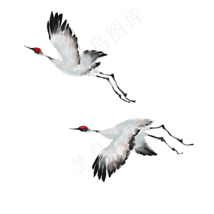 飞翔的鹤,免抠元素