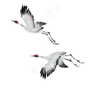 飞翔的鹤,免抠元素