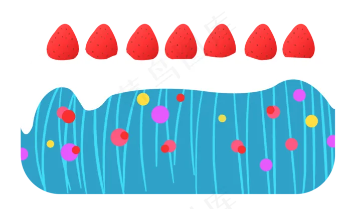 草莓水果生日蛋糕庆生(2000X1190(DPI:300))psd模版下载