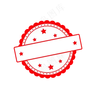红色中国风印章标签图标