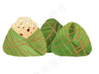 三个美味可口的粽子