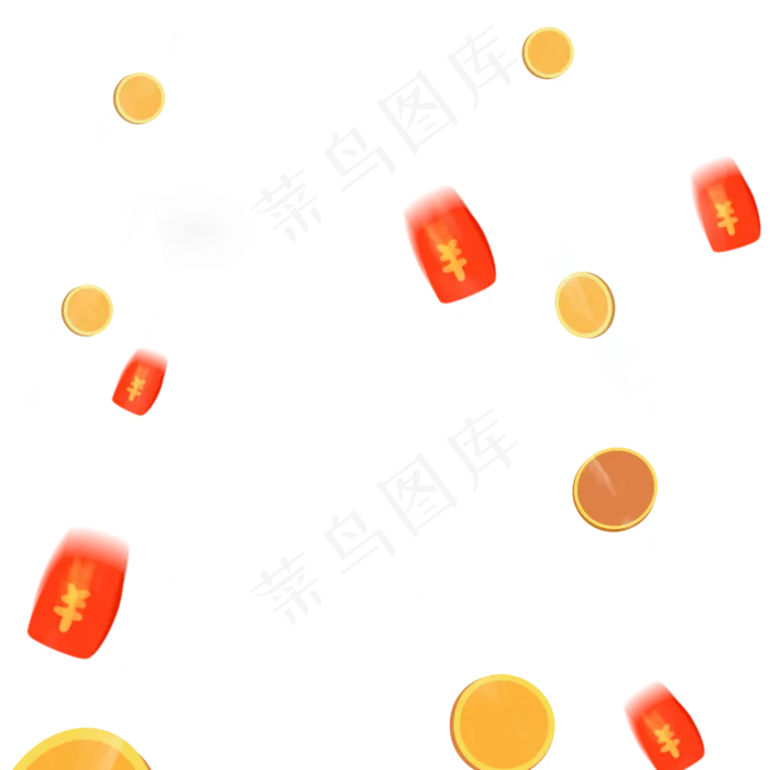 红包和金币,免抠元素