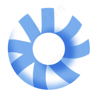 夏日蓝白条卡通游泳圈素材