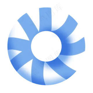 夏日蓝白条卡通游泳圈素材 夏日蓝白条卡通游泳圈素材