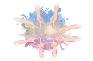 手绘毕业照手指造型