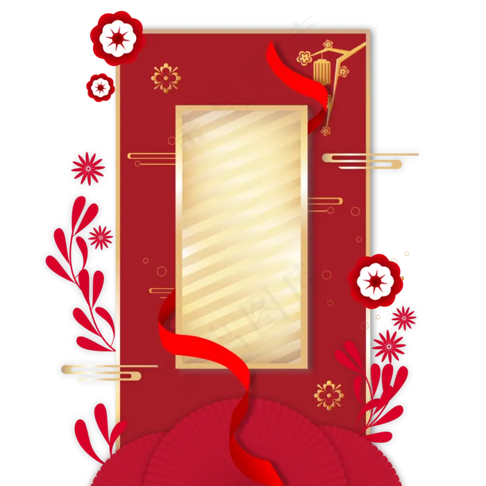 新年鼠年边框,免抠元素(2000X2000(DPI:300))psd模版下载
