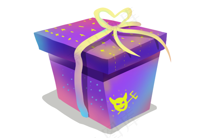 愚人节礼盒装饰插画,免抠元素