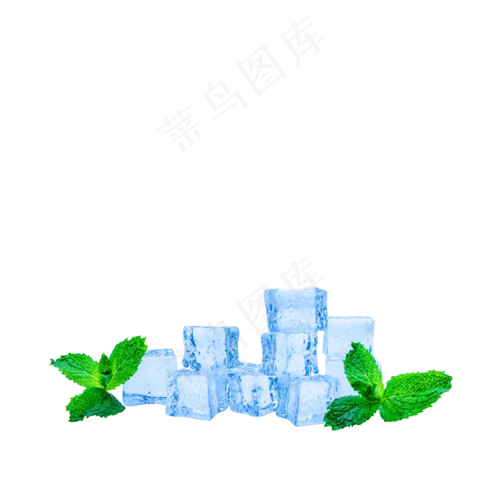蓝色立体冰块,免抠元素(2000X2000(DPI:300))psd模版下载