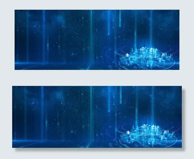 蓝色商务科技感城市粒子banner 蓝色商务科技感城市粒子banner