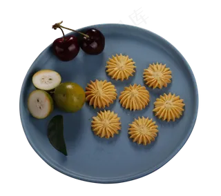 美食水果柠檬樱桃饼干