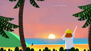 大海早晨问候插图