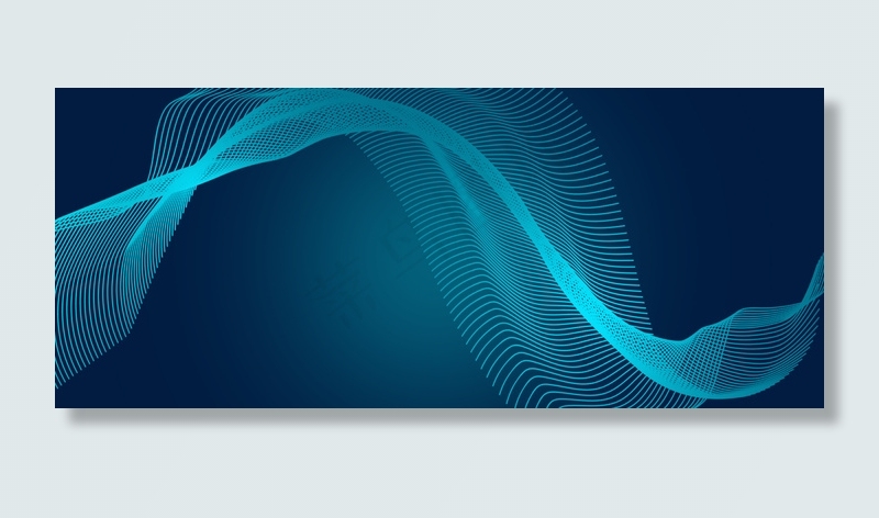 蓝色科技线条商务光效背景