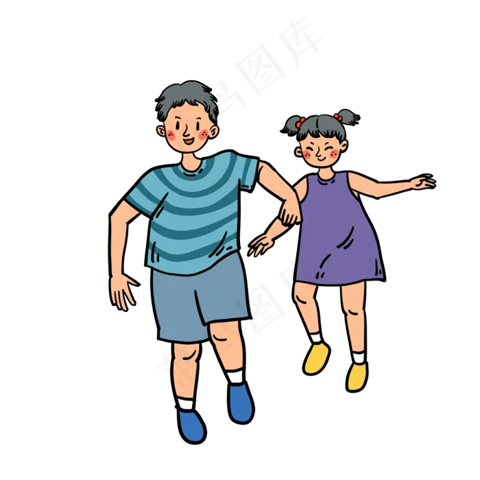 矢量免抠卡通可爱儿童节玩耍的小(2362X2362(DPI:299))psd模版下载