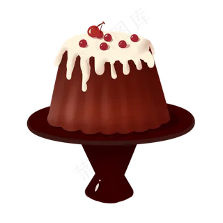 美味水果巧克力蛋糕