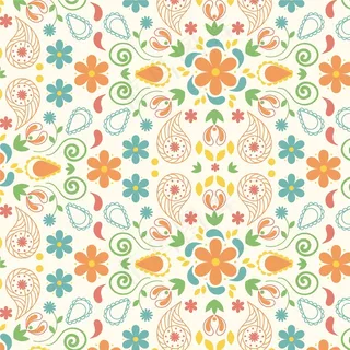 彩色佩斯利图案