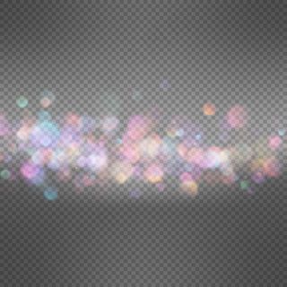 灯光在深色透明背景上。