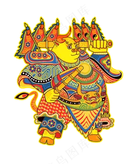 牛年大吉国潮中国风门神
