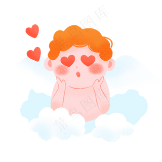 可爱七夕情人节丘比特