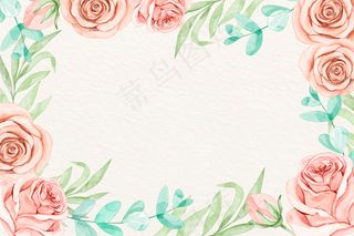 粉彩水彩花卉背景