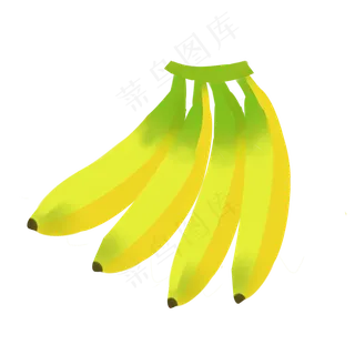 一串四根青黄香蕉