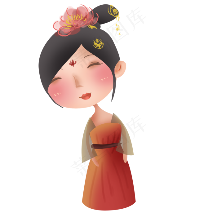 中国风唐代的美人(2000X2000(DPI:299))psd模版下载