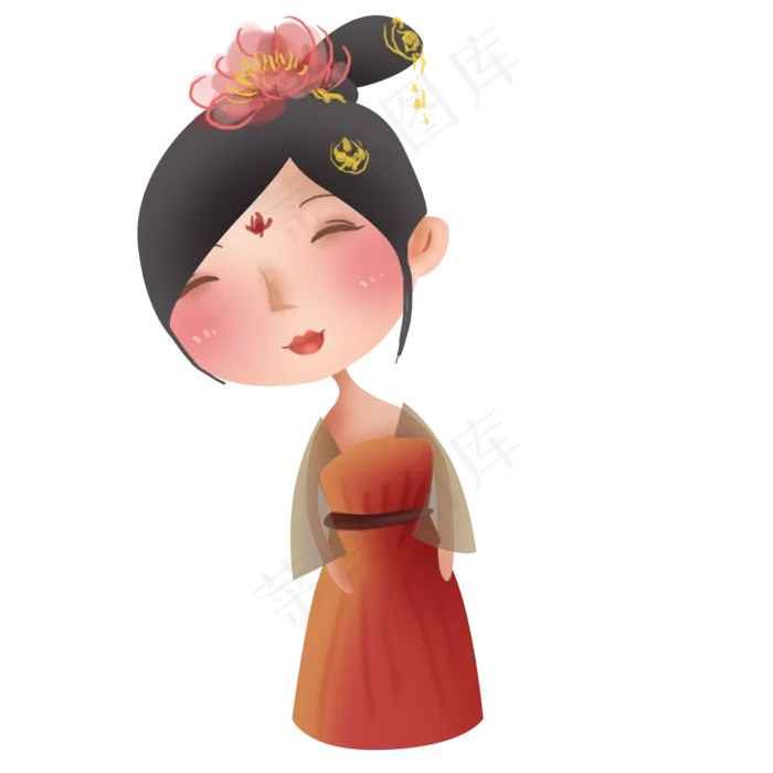 中国风唐代的美人(2000X2000(DPI:299))psd模版下载