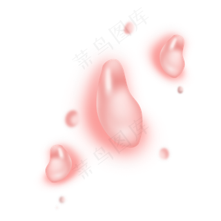 淡粉色可爱小清新水滴