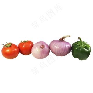 西红柿洋葱甜椒蔬菜组合