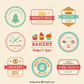 复古面包店徽章