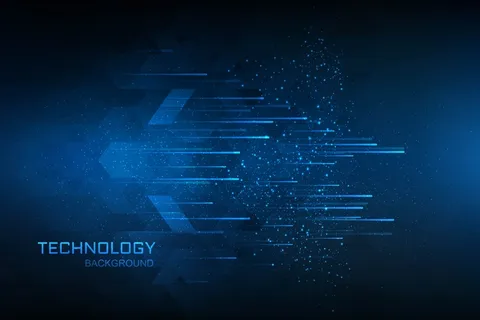 技术数字概念蓝色背景