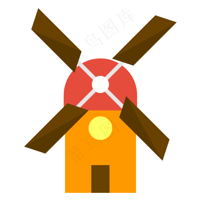 卡通简约荷兰风车