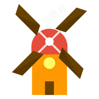 卡通简约荷兰风车