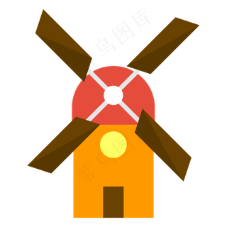 卡通简约荷兰风车 卡通简约荷兰风车