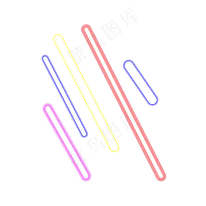 七彩荧光棒线条装饰(2000X2000(DPI:300))psd模版下载