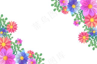 艺术水彩花卉背景概念