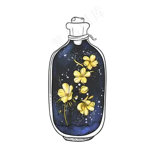 礼物漂流瓶手绘星空老师辛苦了