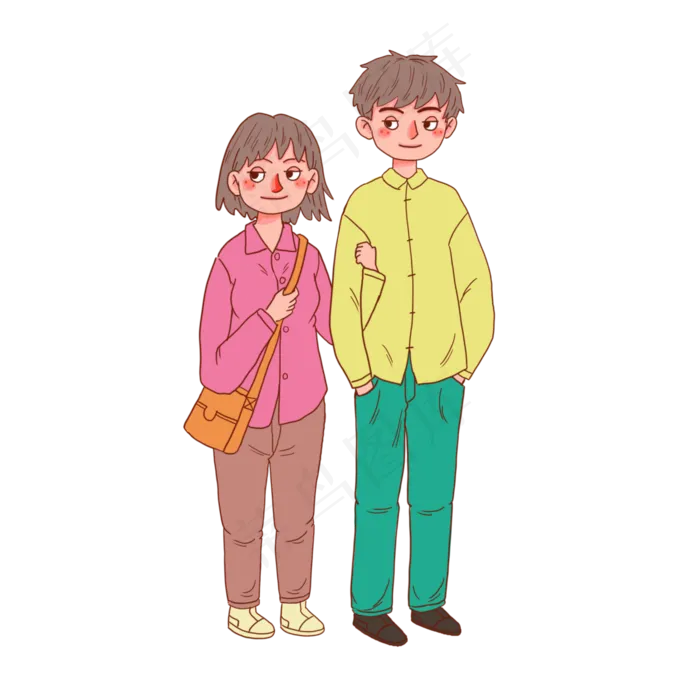 七夕情人节情侣谈恋爱(3000X3000(DPI:300))psd模版下载