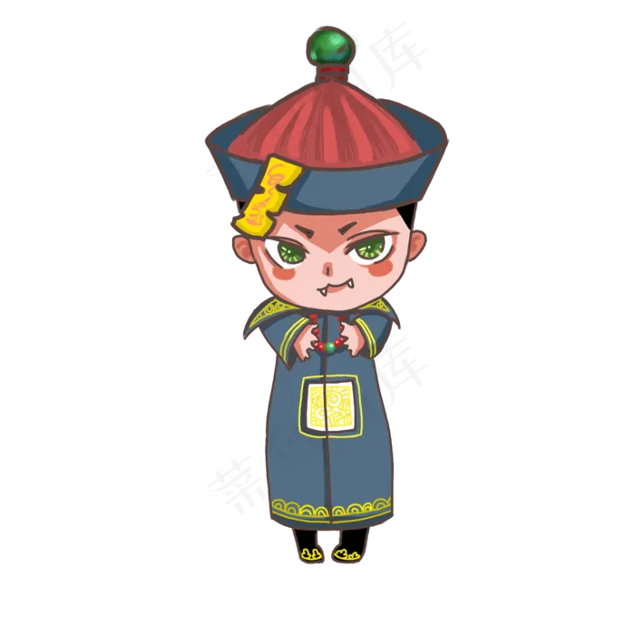 中元节小僵尸(2000X2000(DPI:300))psd模版下载