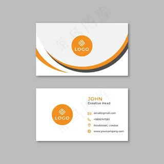 普通商务双面名片横