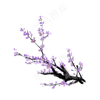 梅花墨梅中国风中国画装饰