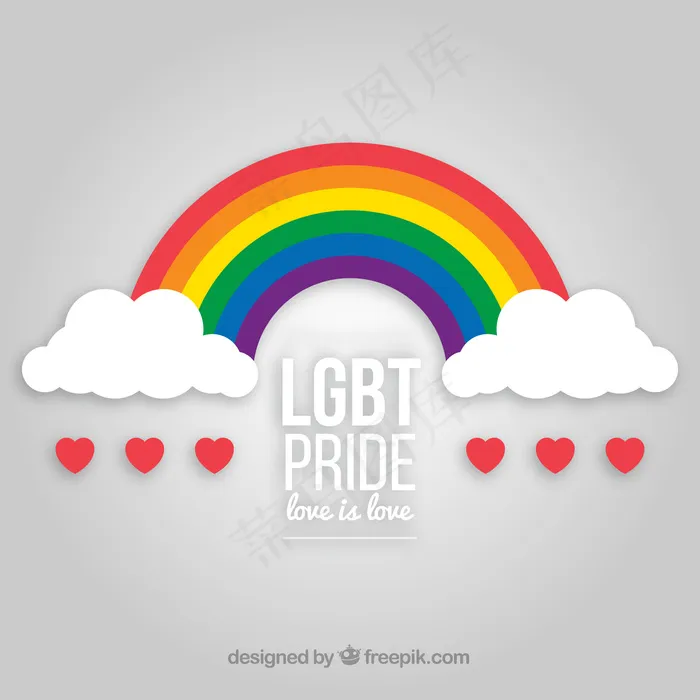 带彩虹的Lgbt骄傲背景eps,ai矢量模版下载