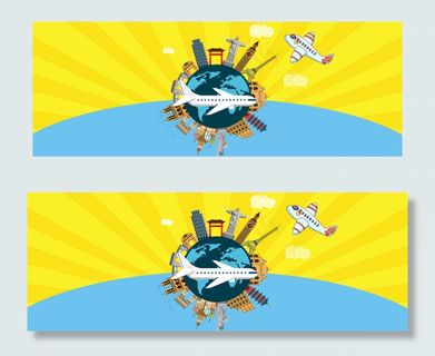 蓝色简约国庆去哪里旅游banner