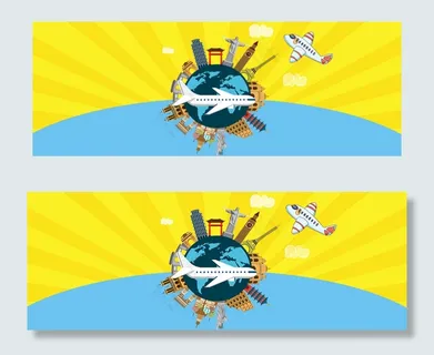 蓝色简约国庆去哪里旅游banner