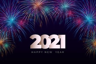 烟花2021年新年背景