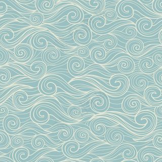 海浪矢量无缝抽象手绘壁纸图案