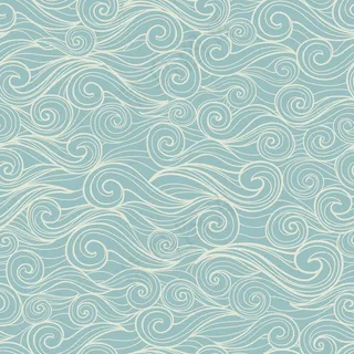 海浪矢量无缝抽象手绘壁纸图案