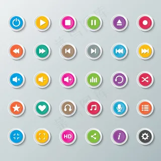 音乐播放器按钮